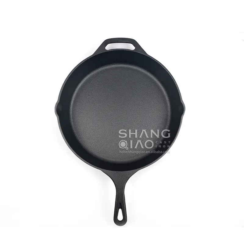 전 노련한 무쇠 Skillets 12 "프라이팬 붙지 않는 무쇠 팬