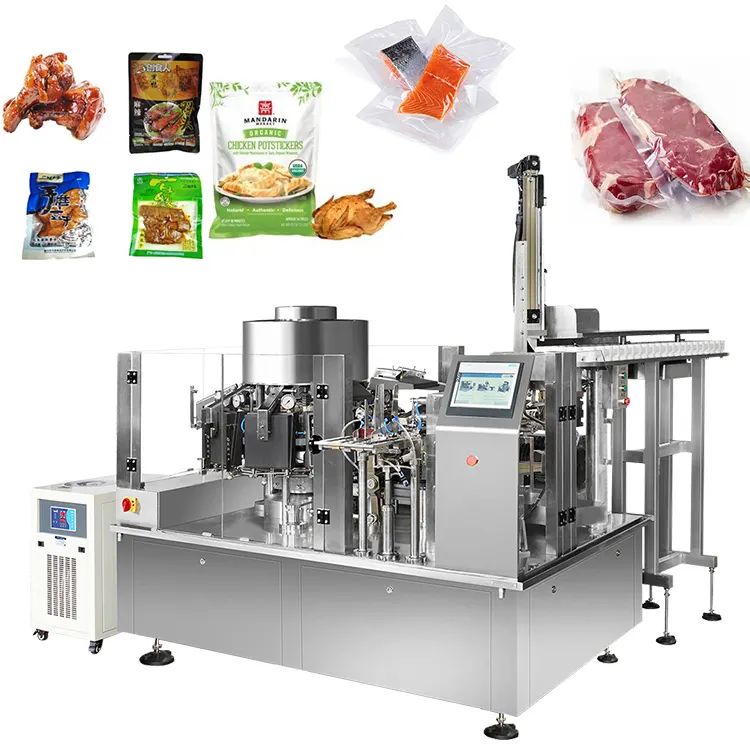 ECHO Automatic Premade Bag Frozen Chicken Meat Bar Fish Ball Food Vacuum Packaging Machine