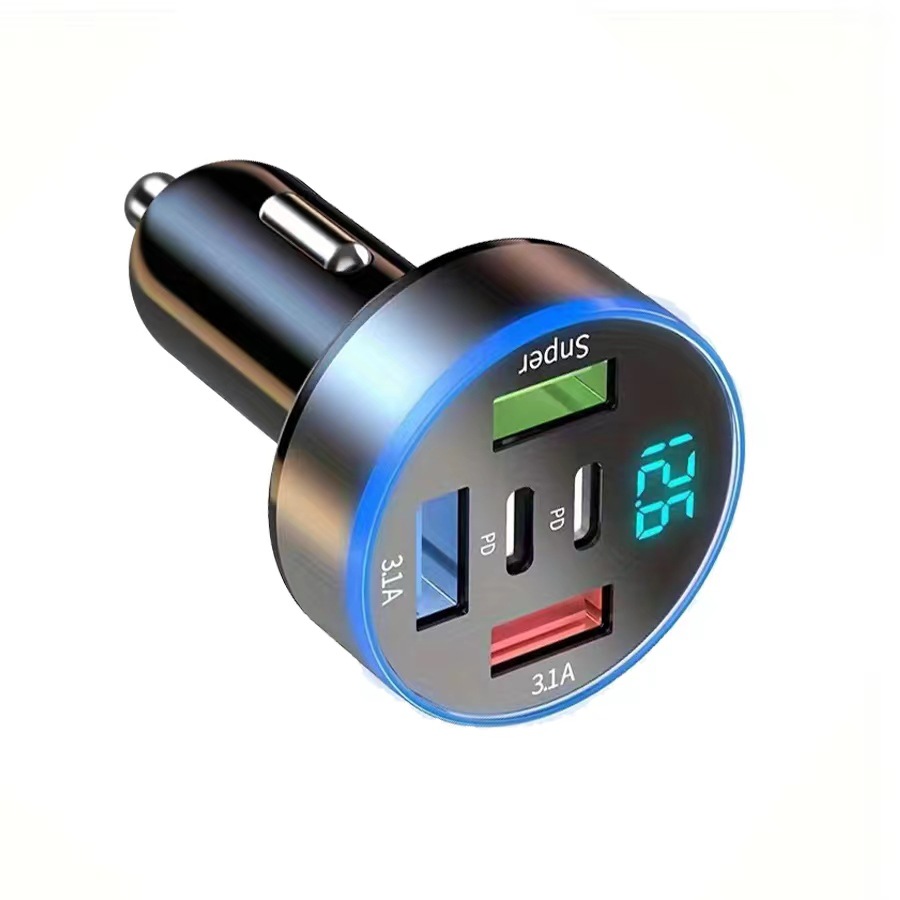 Cargador digital para coche C8 2PD+3USB PD+Super+3.1