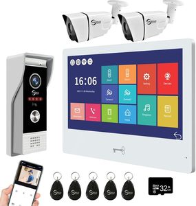 Anjielo 10.1 Inch HD WiFi Touch Monitor Apartment <strong>Intercom</strong> <strong>System</strong> with <strong>Motion</strong> <strong>Detection</strong> Can Change <strong>Detection</strong> Area Door Phones - Product Image 2