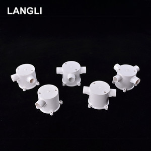 Electrical Plastic PVC Cable Coupling Bending Connect Joint <strong>Conduit</strong> Hight <strong>Two</strong> Way Circular Junction Box