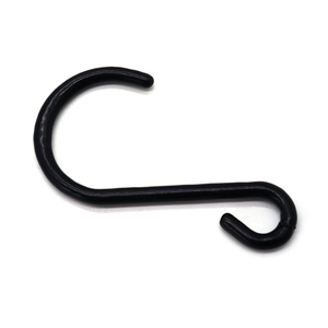 Mạ kẽm mạ kẽm Đen đa mục đích S móc thanh ngang giỏ hoa giỏ mảnh mai uốn cong hình chữ S móc nhỏ để lưu trữ lưới - Product Image 2