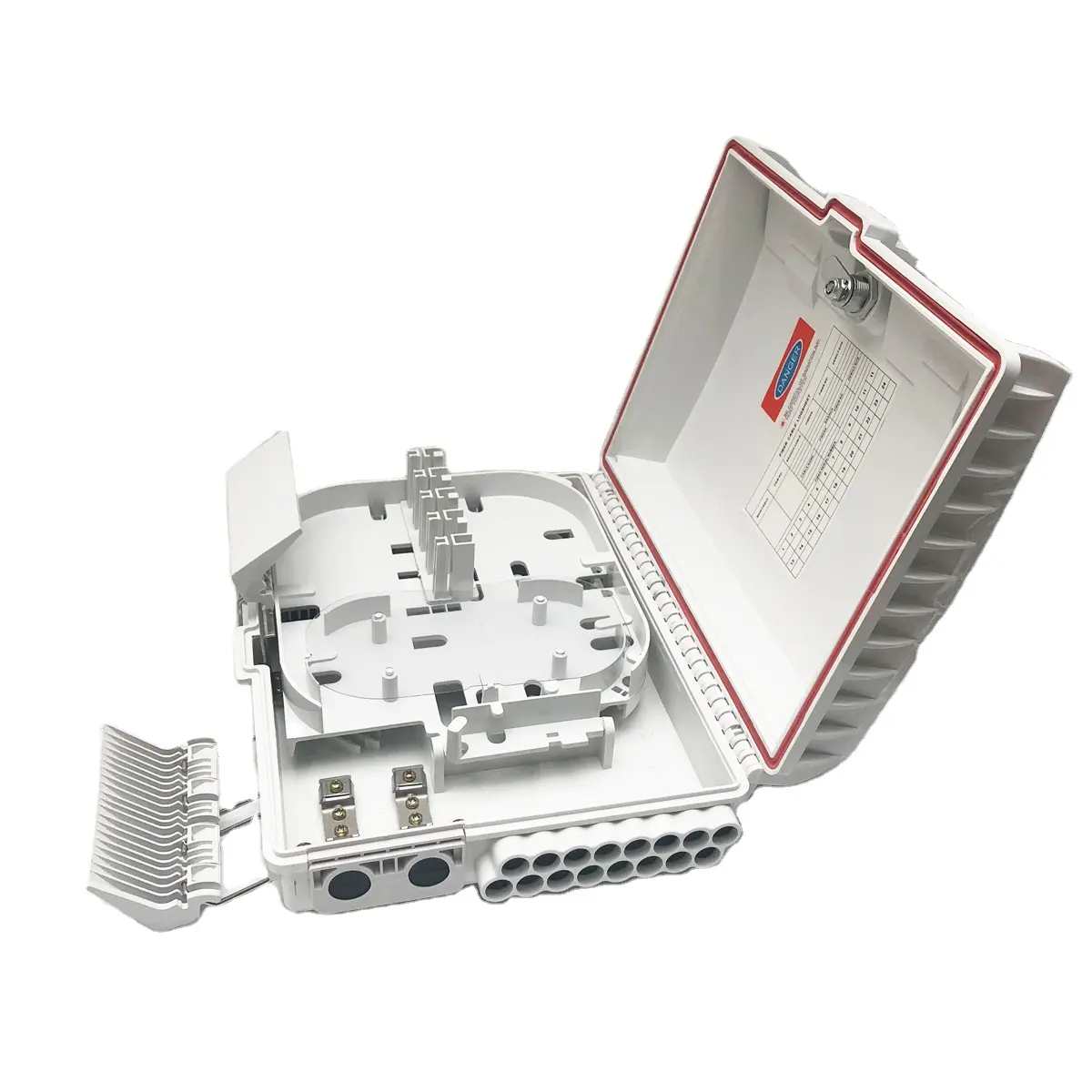 Caja de conexión de fibra óptica para exteriores de proveedor Chino accomodating16 SC 1/16 PLC caja de distribución de fibra