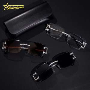 نظارات شمسية S925 لتمرير الماس للصيف بدون إطار من المويسانيت للرجال نظارات مخصصة مقبولة - Product Image 4