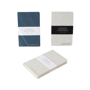 带有徽标A5精装接地练习织物亚麻封面日记本年度计划书2025礼品 - Product Image 1