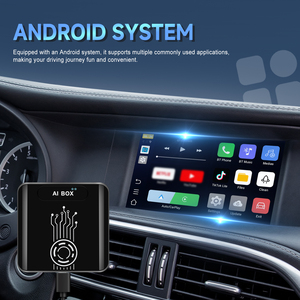 Podofo Android AIボックスボックス2 + 16GワイヤレスCarPlay AndroidオートアダプターUSBドングル2 in 1オリジナルカーワイヤードCarPlay Youtube WiFi - Product Image 3