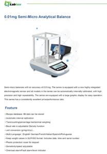 LABTEX 0,01 mg Semi-Micro Analytical Balance 0,00001g Hochpräzise mit LCD-Waage 120g 220g Waage - Product Image 5