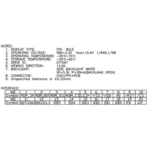 Werksverkauf 2,4 Zoll 12864 128x64 Grafik COG COB LCD-Bildschirm module mit ST7567 SPI Parallel zur Instrument ierung - Product Image 5