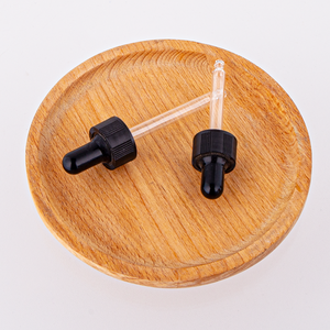 Venta al por mayor de fábrica 10ml 15ml 30ml 50ml 100mL botella de vidrio con gotas de aceite esencial negro brillante con tapa dorada botella vacía de suero - Product Image 6