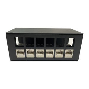 Panel de conexión RJ45 de Riel Din de 12 puertos con conector Cat6 Keystone, panel de conexión de red STP FTP