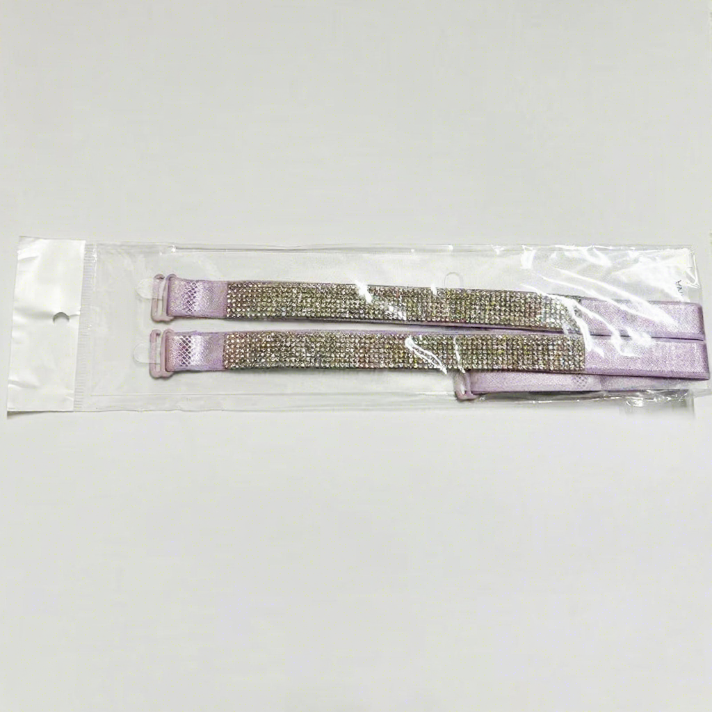 Bandoulière ornée de diamants étoilés-violet clair