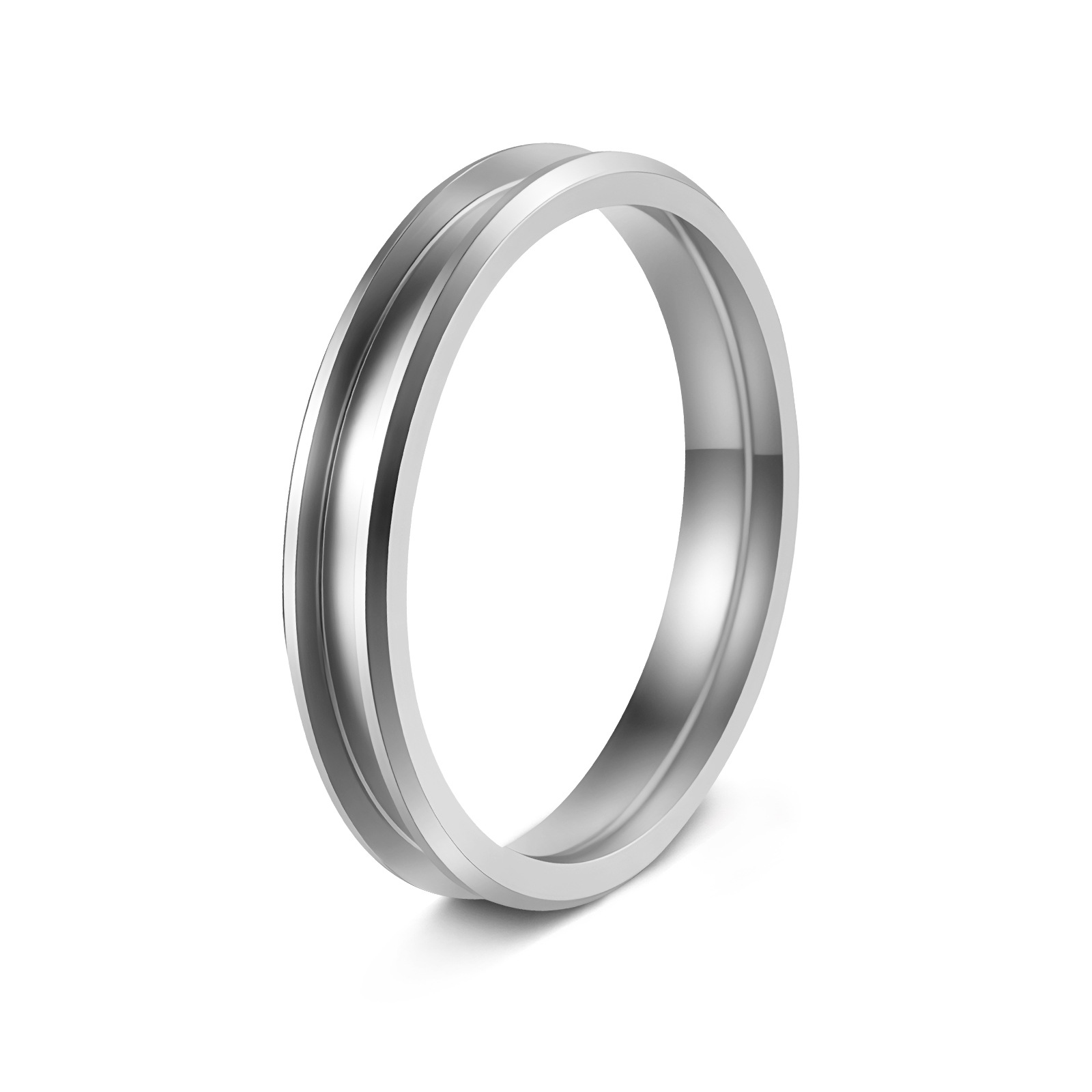 Silver 4MM double bevel