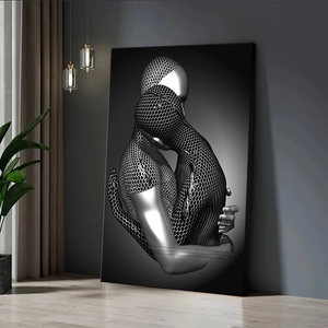 Hiện đại kim loại hình tác phẩm nghệ thuật trừu tượng vải Áp phích vài bức tranh tường phòng khách trang trí nhà không khung bức tranh - Product Image 1