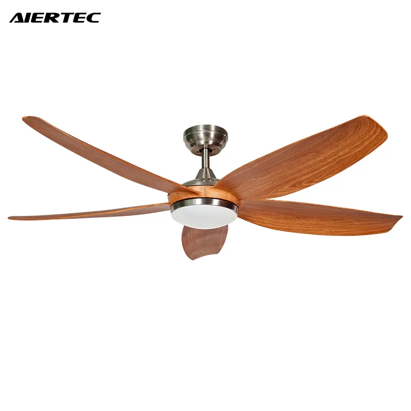 56 Inch 5 ABS Blades 3 Color Dimming Led Ceiling Fan With Light Inverter Remote Control Timing Function For Living Room