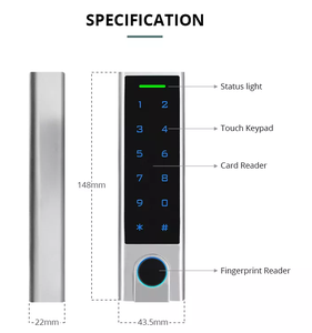 Controllo di accesso della tastiera di tocco dell'impronta digitale della carta Rfid biometrica astuta impermeabile Tuya dell'oem Ip66 della fabbrica con il campanello - Product Image 6