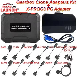 X431 X-PROG3 PC adaptörü PC aracı ve şanzıman klon konnektörleri Xprog3 Xprog-3 anahtar programcı ECU için paket kiti okuma yazma