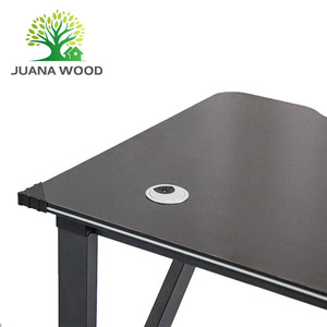 Mesa de juegos para ordenador, escritorio de oficina en forma de K, color negro - Product Image 4