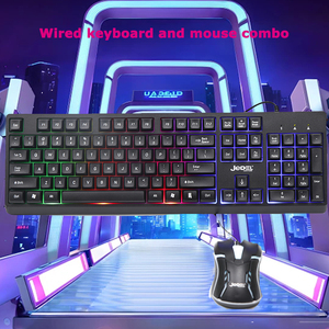 Tastiera da gioco 100% combinata con Mouse 104 RGB con tasti Anti-Ghosting Set di tastiera per computer portatili ABS PC accessori per Desktop perfetti - Product Image 3