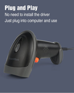 Escáner de código de barras 1D 2D con cable de mano Lector de código de barras QR Interfaz USB Almacén de recibos/Tienda/Escaneo de inventario de supermercado - Product Image 4