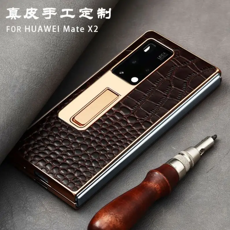 Custodia protettiva per telefono cellulare accessori per telefono cellulare per Huawei mate x2 in vera pelle