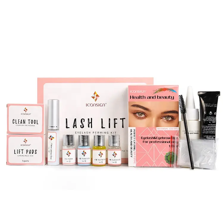 IConSign Professional Keratin Eye Lashes lifting permanente Set Lash Lift Kit e Kit di tinture per sopracciglia per ciglia