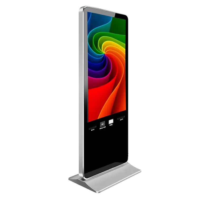 50 inch dual lcd screen display advertising lcd display kiosk for running website totem digital payment stand digital signage