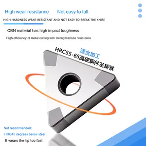 Cbn kubisches Bornitrid Cnc Blade CCGT060202 SNGA WNGA CNGA zur Verarbeitung von quadratischem Dreieck karbid aus gehärtetem Stahl - Product Image 4