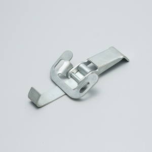 Pestillo central de acero dulce galvanizado DK023W2, pestillo de palanca de gancho largo con clips de resorte - Product Image 3