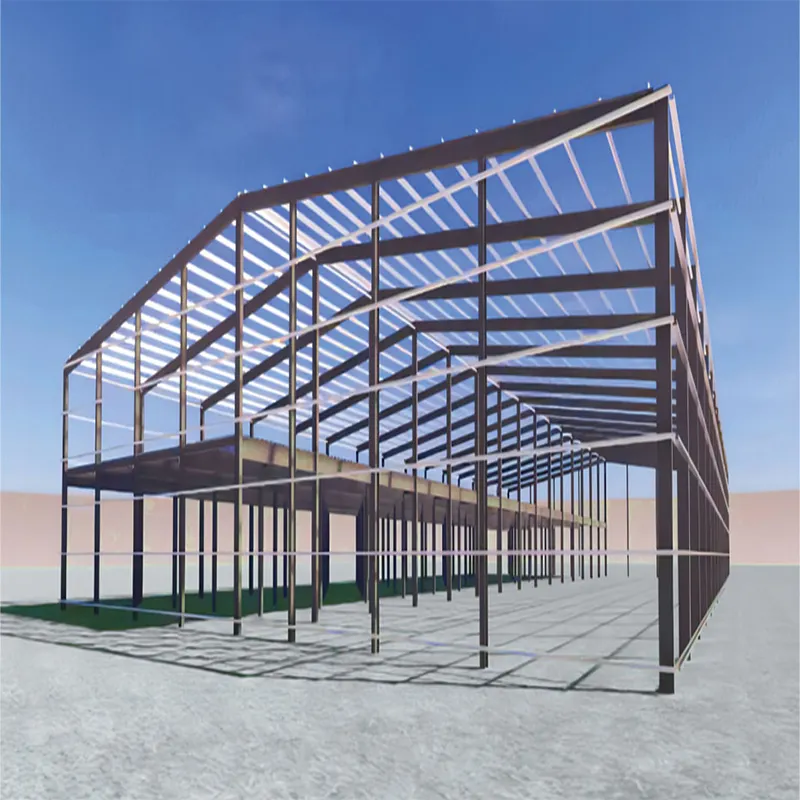 Fabrika fiyat hızlı yapı depo çerçeve atölye binası için prefabrik çelik yapı inşaat yapısı