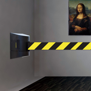 Hàng đợi rào cản kiểm soát đám đông có thể thu vào stanchion vành đai đen Fram có thể thu vào hàng rào - Product Image 5