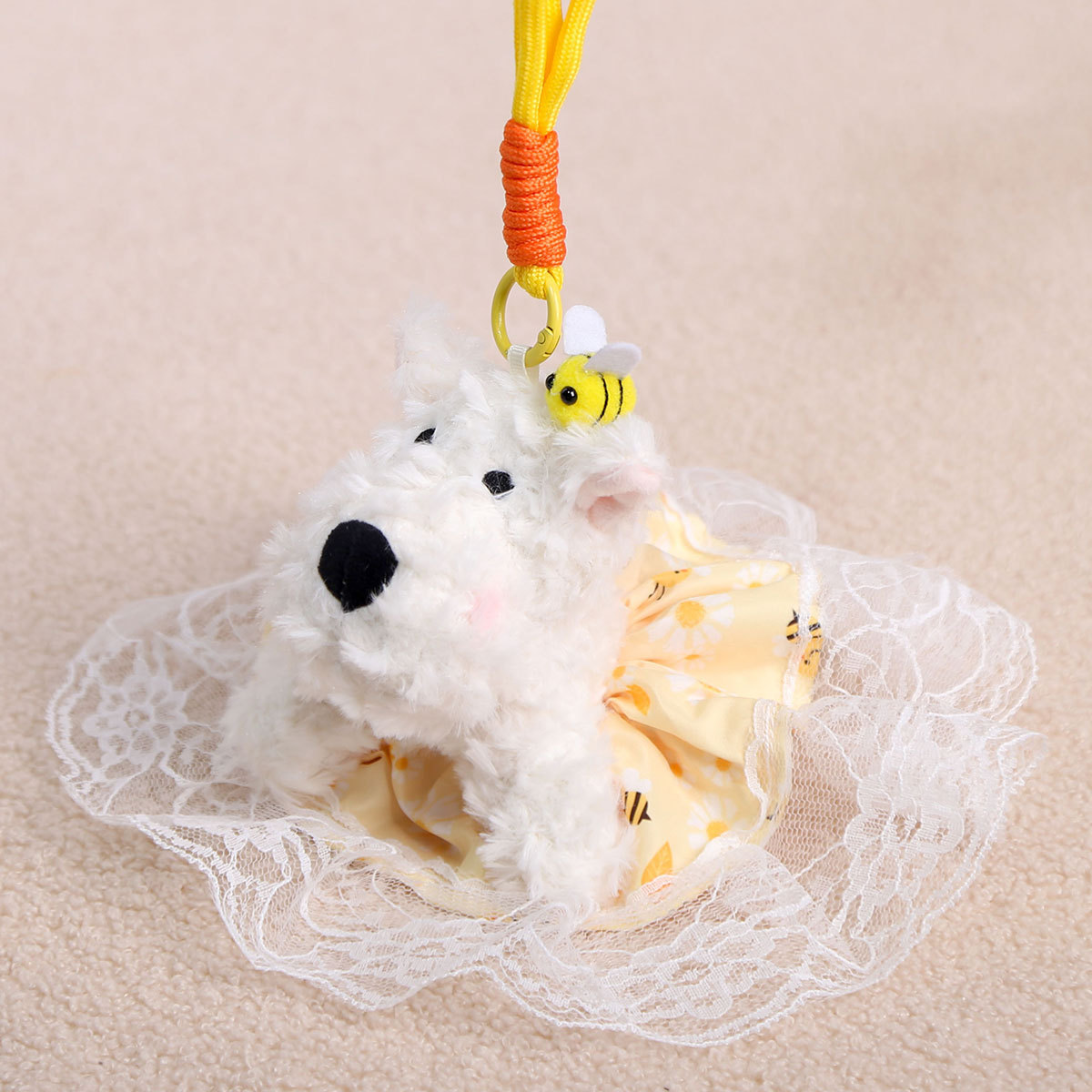 Bee skirt west highland dog yellow-about 11cm 45g