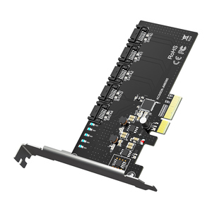 MAIWO PCIe X 4 to 5 X 3.5&quot;/2.5&quot; SATA HDD/SSD Expansion Adapter Card With <strong>Software</strong> RAID <strong>Function</strong> <strong>Computer</strong> Hardware