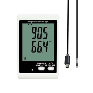 Registrador de datos de humedad y temperatura, alarma de luz/sonido con función de salida de archivos, a prueba de agua