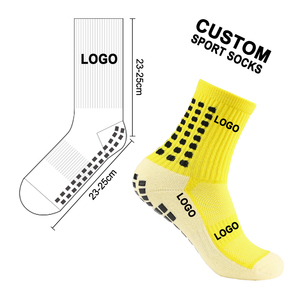 Crew người đàn ông phụ nữ chống trượt thiết kế thể thao biểu tượng tùy chỉnh chống trượt thể thao bóng đá Grip vớ bóng đá - Product Image 1