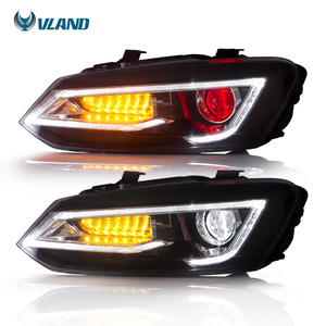 VLAND יצרן מלא <span class=keywords><strong>LED</strong></span> פנסים עם נע אות + DRL פנס 2011-2017 ראש אור עבור פולקסווגן פולו Vento mk5 מול מנורה