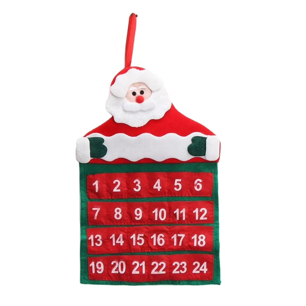 Decorazione Della Parete di Tessuto Non Tessuto di Natale al coperto Custom Feltro Avvento Calendario