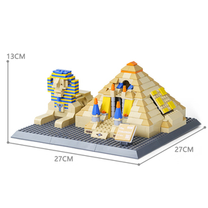 Building Series Attraction 4210 <strong>Egypt</strong> Pyramid of Giza Compatible Particles Educational Building Block Toy Set for Kids Unisex - Product Image 5