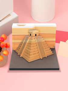 立体メモデスクトップ装飾キノコハウス紙彫刻モデルミニメモ帳ブロックデジタルカレンダー - Product Image 6