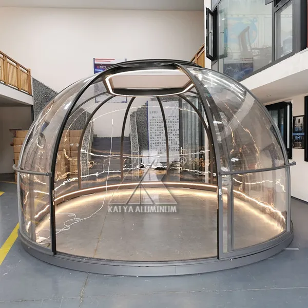Marco de aluminio transparente para habitación de las estrellas, dosel geodésico, tienda de campaña, cúpula transparente