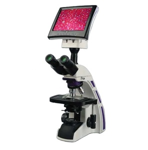 Microscopio binocular o trinocular digital de equipo de laboratorio de alta calidad con LED y LCD - Product Image 1