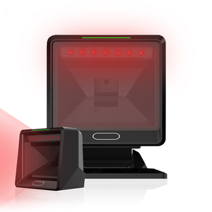 Lector de código QR 2D de alto rendimiento, plataforma de escaneo automático, escáner de código de barras de escritorio con cable USB CMOS