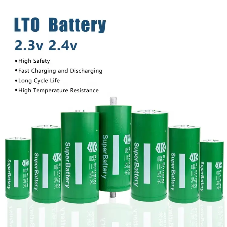 Batteria cilindrica al litio titanato di grado A 2.3V 24Ah 30Ah 37Ah 40Ah LTO batteria per sistema di accumulo di energia solare e Audio per auto