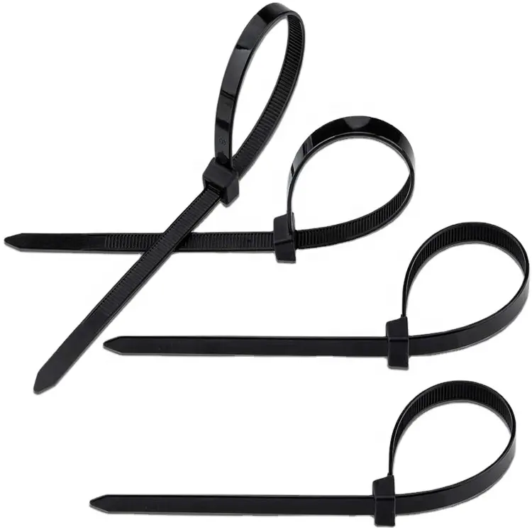 JOYELEC Self-locking plastic nylon cable tie 100 pieces black Fastening ring industrial 4*200mm