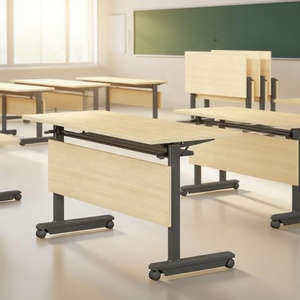 Đồ Nội Thất Trường Học Xếp Chồng Sinh Viên Bàn Và Ghế Tiểu Cuộc Tranh Luận Cạnh Tranh Đa Chức Năng Phòng Di Chuyển Bàn Ghế - Product Image 2