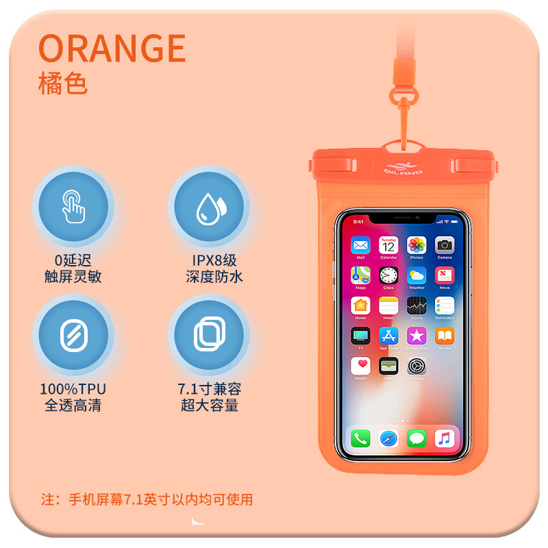 Naranja [7,1 pulgadas, IPX8 resistente al agua, 360° Fotografía en alta definición