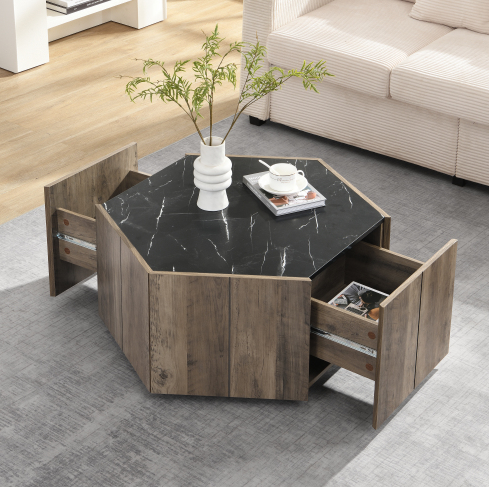 ดำ + น้ำตาลอ่อน + MDF