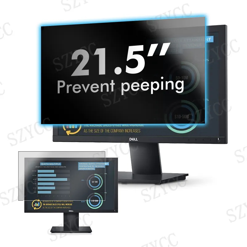 Filter layar Privasi komputer 21.5 inci, pelindung Privasi Anti silau, layar Privasi Dell layar lebar dapat dilepas