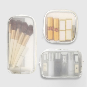 Hot Custom Polyester Travel Mesh Cosmetic Bag <strong>Cheap</strong> White <strong>Makeup</strong> Tool Travel Storage Pouch Vinyl Mesh Bag Set <strong>case</strong> for Promotion - Product Image 2