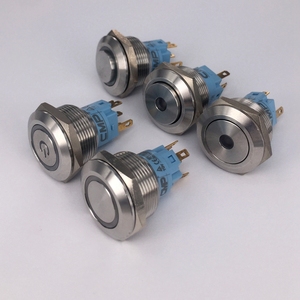 UL CE Rohs Metal 1nobasmalı düğme anahtarı 22mm mandallama tuş kilidi - Product Image 6