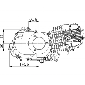 Cqjb Loncin Bốn Đột Quỵ ATV 50/70/90CC Động Cơ Xi Lanh Đơn Làm Mát Bằng Không Khí Dưới Gắn Động Cơ Điện/Đá Bắt đầu Động Cơ - Product Image 2